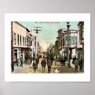 Front St., Nome, Alaska c1910 Vintag Poster