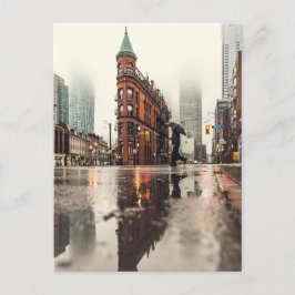 Front Street, Toronto Street View, Rain, Ontario Postkarte