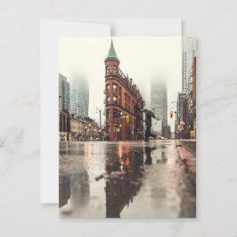 Front Street, Toronto Street View, Rain, Ontario Postkarte