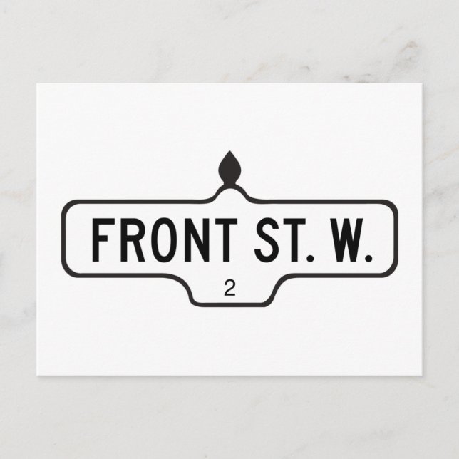 Front Street West, Toronto Street Sign Postkarte (Vorderseite)