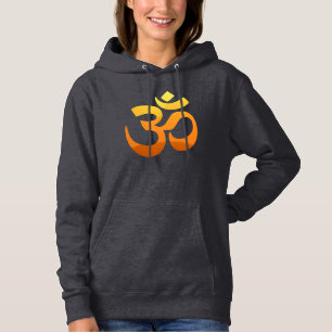 Front- und Rückseite Yoga Om Mantra Symbol Gold So Hoodie