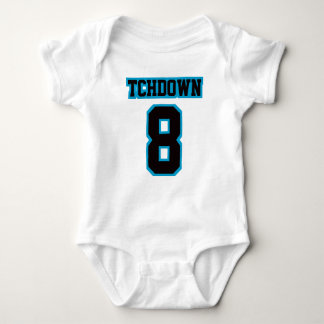 Front WHACK BLUE Bodysuit Football Jersey Baby Strampler