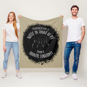 Frontal Lobotomy Fleece Blanket