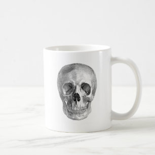 Frontales Ansichtzeichnen eines menschlichen Kaffeetasse