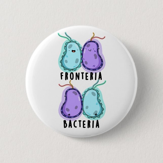Fronteria Bacteria Funny Biology Pub Button (Vorderseite)