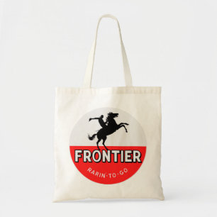 Frontier Benzine Rarin'-to-go Vintages Zeichen Tragetasche