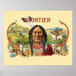 Frontier Cigar Advertising Poster
