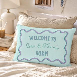 Frontière ondulée ludique Coussin de chambre unive