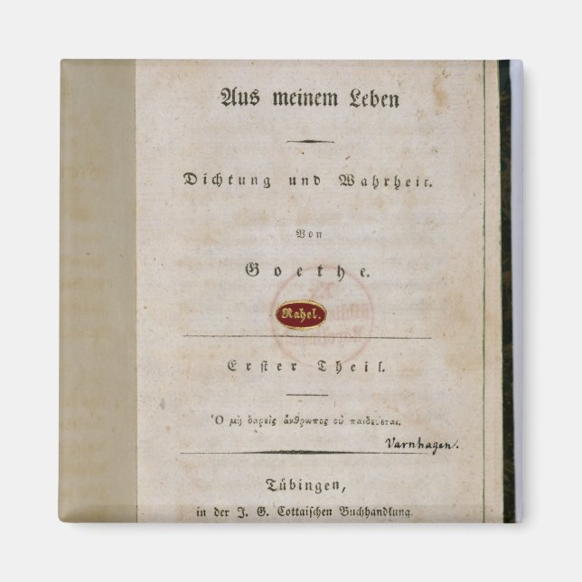 Frontispiece aus 'Out my Life Magnet (Vorne)