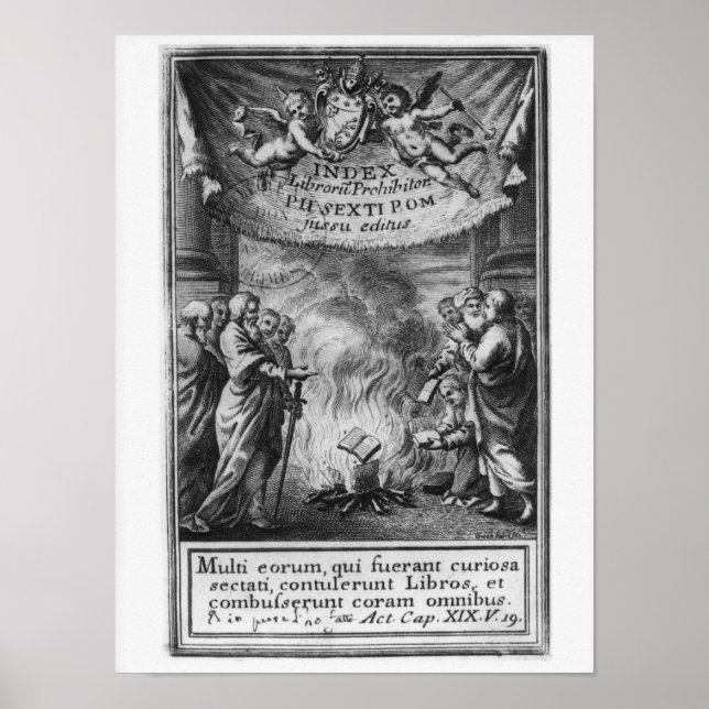 Frontispiece of 'Index Librorum Prohibitorum' Poster (Vorne)