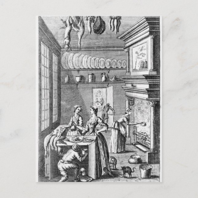 Frontispiece of 'The Compleat Housefrau' Postkarte (Vorderseite)
