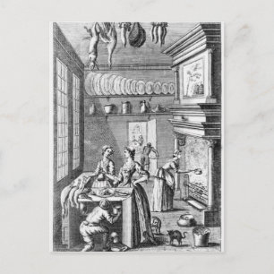 Frontispiece of 'The Compleat Housefrau' Postkarte