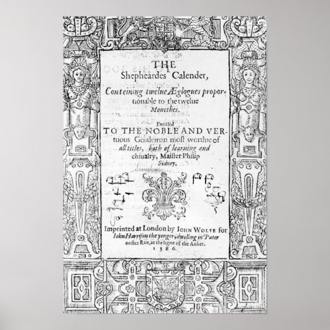 Frontispiece of 'The Shepeards Calender' Poster (Vorne)