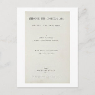 Frontispiece to 'Alice Through the Looking Glass' Postkarte