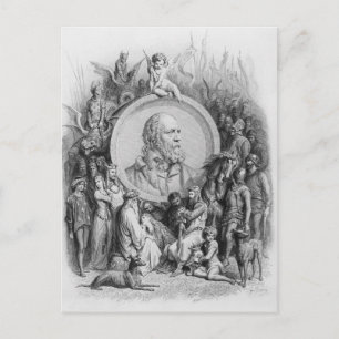 Frontispiece to 'Idylls of the King' Postkarte