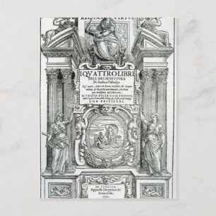 Frontispiece to 'Quattro libri dell'architettura' Postkarte