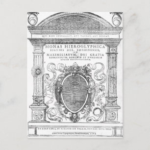 Frontispiece von "Monas Hieroglyphica" Postkarte