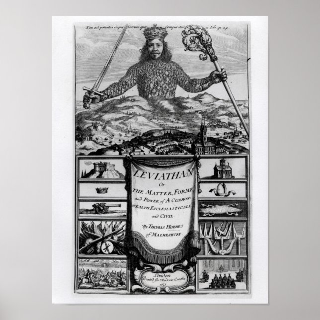 Frontispiece von Thomas Hobbes von Malmesbury Poster (Vorne)