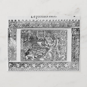 Frontispiece zum ersten Buch von Utopia Postkarte