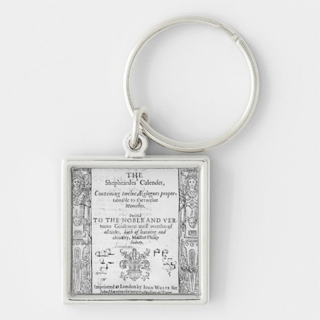 Frontispiz 'des Shepeards Calendar Schlüsselanhänger (Vorne)