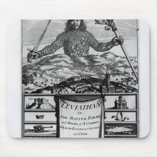 Frontispiz durch Thomas Hobbes von Malmesbury Mousepad (Vorne)