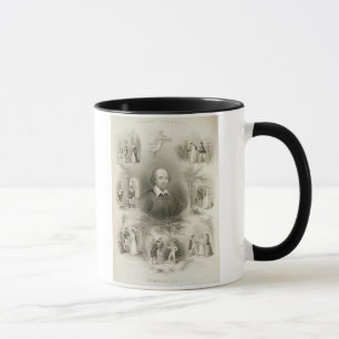 Frontispiz für die "Komödien", 'vom Complet Tasse