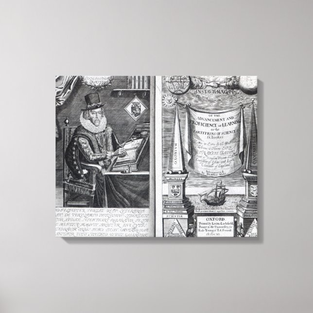 Frontispiz und Titel Leinwanddruck (Vorderseite)
