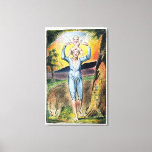 Frontispiz 'von den Liedern von Unschuld und von Leinwanddruck