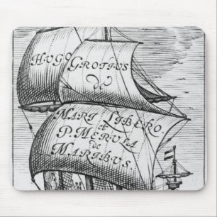 Frontispiz zu "De Mari Libero", durch Hugo Grotius Mousepad