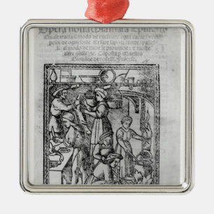 Frontispiz zu einem italienischen Kochbuch Ornament Aus Metall