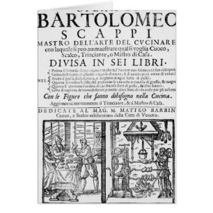 Frontispiz, zum des Buches von Bartolomeo Scappi