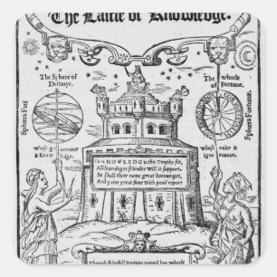 Frontispiz 'zum Schloss von Knowledge Quadratischer Aufkleber