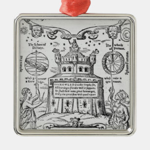 Frontispiz 'zum Schloss von Knowledge Silbernes Ornament