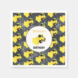 Frontladerbauwagen Geburtstag Serviette