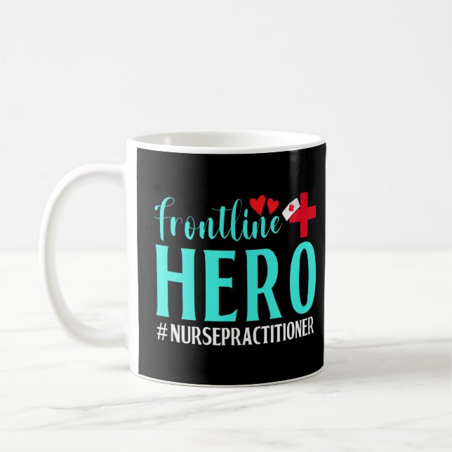 Frontline Hero Nurse Practitioner Worker Frontline Kaffeetasse (Links)