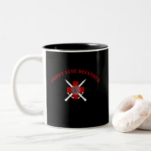 Frontline-Verteidiger mit individuelle Name Zweifarbige Tasse