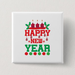 Frory Xmas glücklich Neues Jahr Button