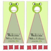 Frosch 1. Geburtstag Party Begrüßung Cornhole Set