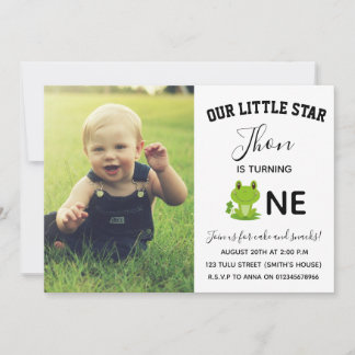 Frosch 1 Jahr Geburtstag Einladung