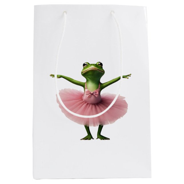 Frosch 2 Ballerina, Frosch, Tänzer, Toad, Ai gener Mittlere Geschenktüte (Vorderseite)