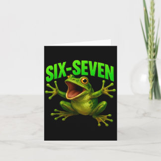 Frosch 67 Meme Sechs Sieben Lustig Gen Alpha  Karte