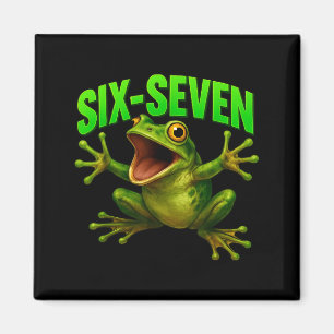 Frosch 67 Meme Six Seven Lustig Gen Alpha Magnet