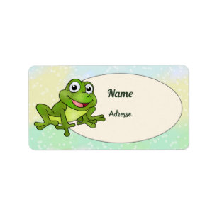 Frosch adressaufkleber