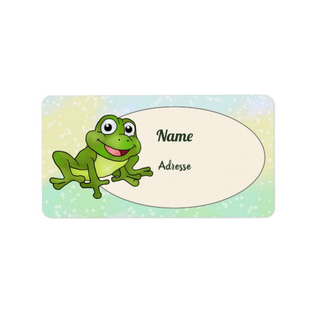 Frosch adressaufkleber (Vorne)