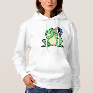 Frosch als Astronomie mit Teleskop Hoodie