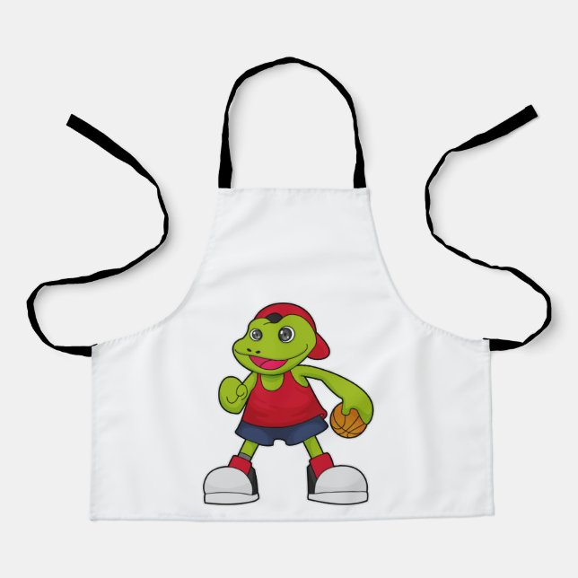 Frosch als Basketballspieler mit Basketball Schürze (Vorderseite)