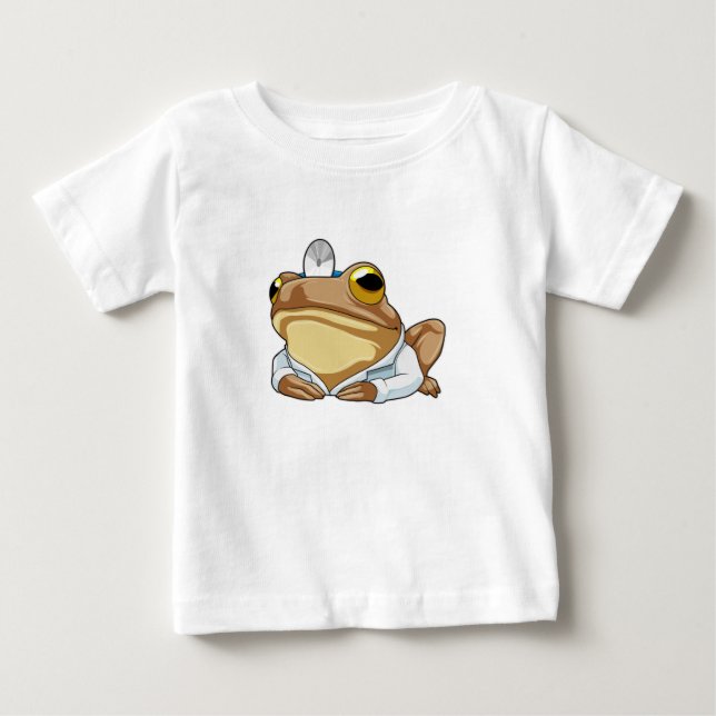Frosch als Doktor mit Doctor's Coat Baby T-shirt (Vorderseite)