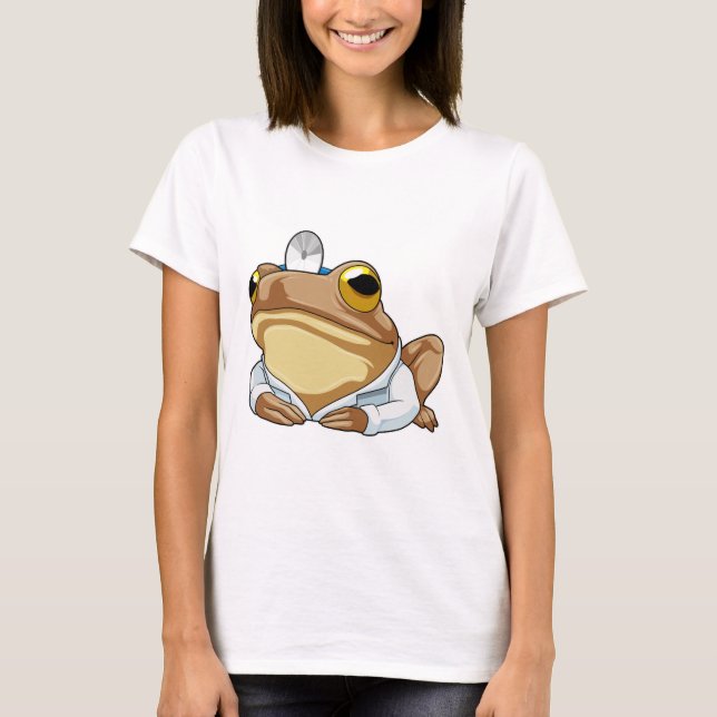 Frosch als Doktor mit Doctor's Coat T-Shirt (Vorderseite)