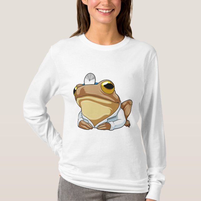Frosch als Doktor mit Doctor's Coat T-Shirt (Vorderseite)