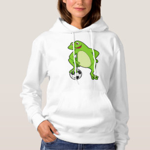 Frosch als Fußballspieler mit Fußball Hoodie